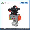 Pneumatic stainless steel ball valve with location indicator